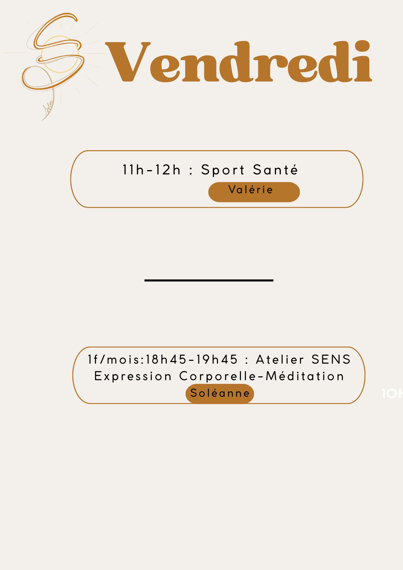 a.5 Planning Activité Sportive : Vendredi